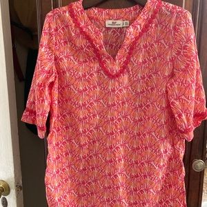 Kids Vineyard Vines shell print tunic top /beach cover up size 2-3